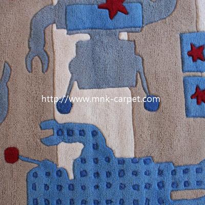 Decorative Kids Room Hand tufted Carpet Robot Pattern