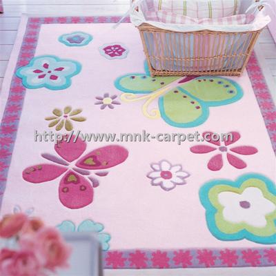 MNK Modern Hand Tufted Vividly Butterfly Pattern Carpets