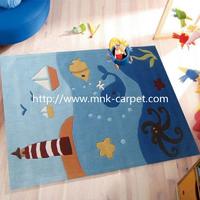 MNK Kids Room Carpet Hand Knotted Wool Rug
