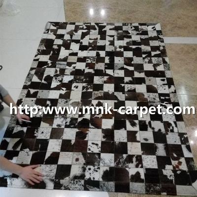 Durable And Fireproof Patchwork Cowhide Rug