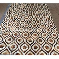 MNK Leather Carpet Modern Design Cowhide Rug