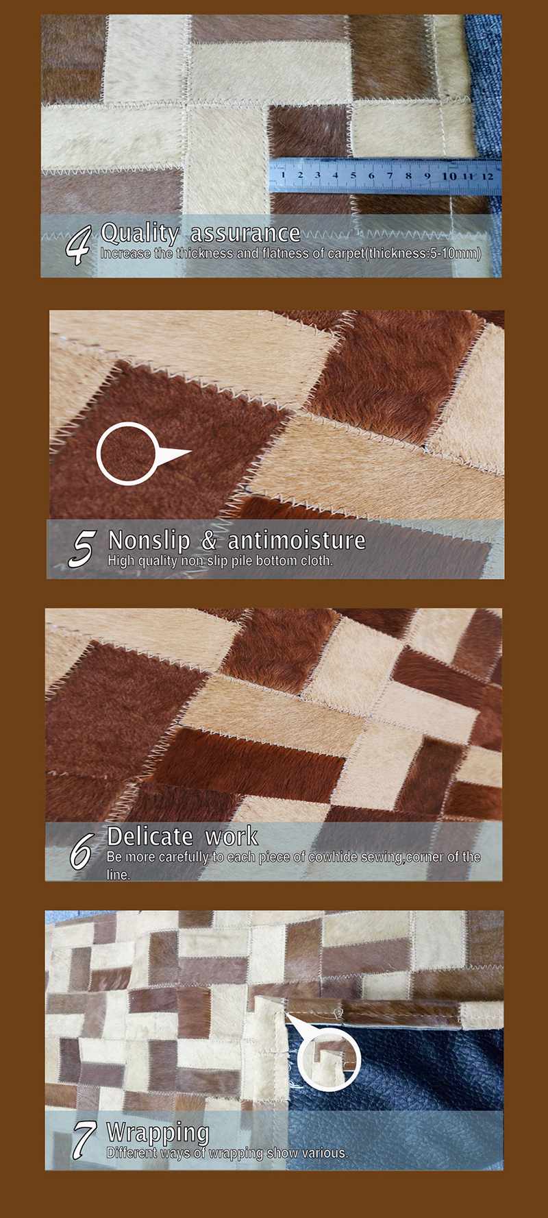 cowhide modern rug
