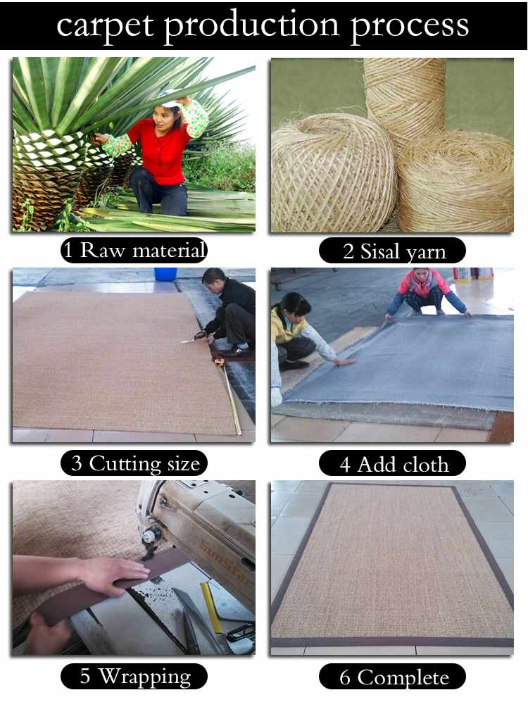 sisal carpet proccess
